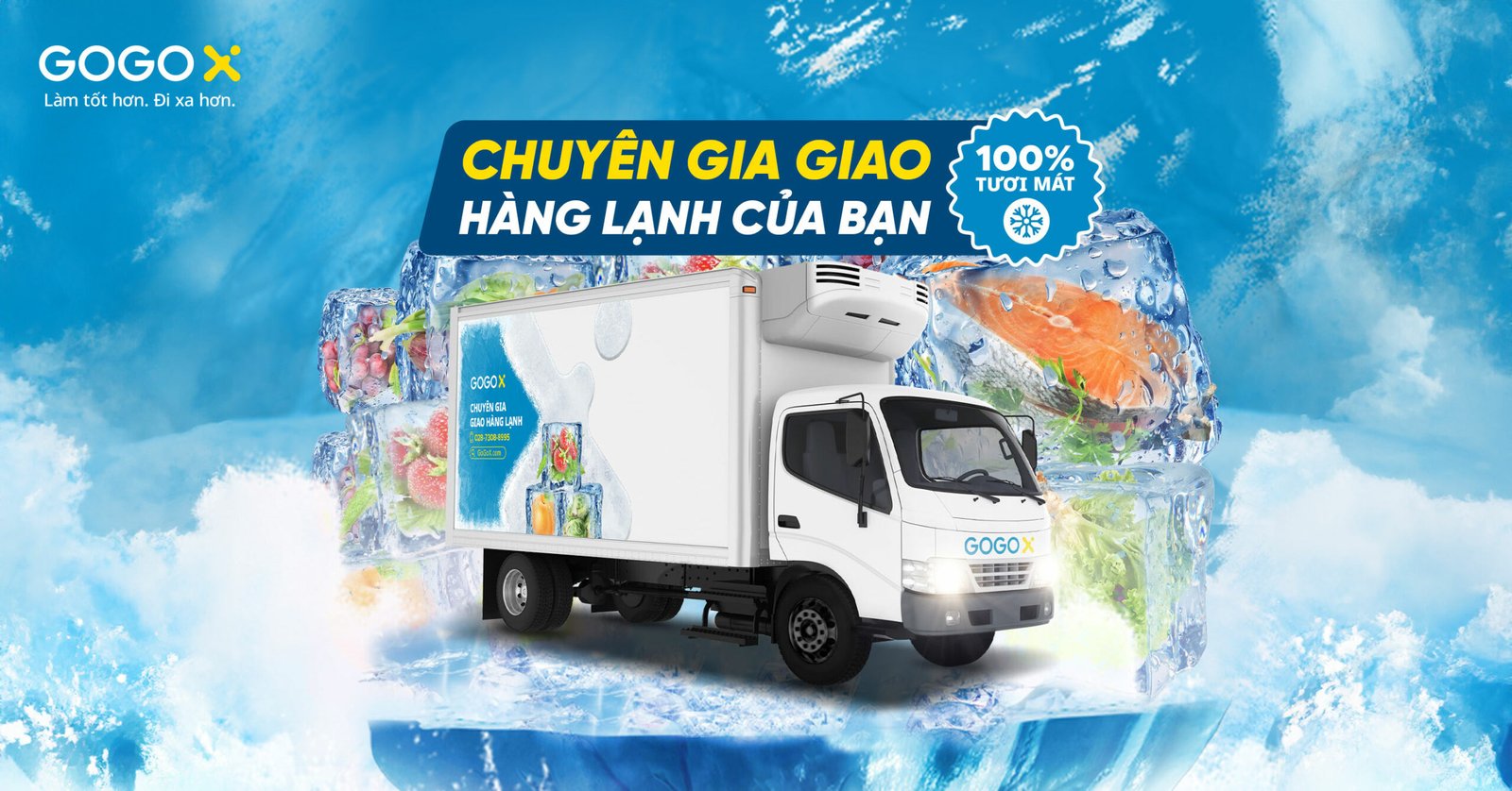 Thuê xe tải đông lạnh chất lượng cao Đảm bảo nhiệt độ cực mát cho hàng hóa