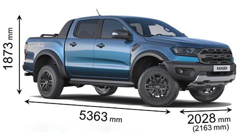 Chiều dài xe bán tải Ford Ranger mới nhất có gì đáng chú ý