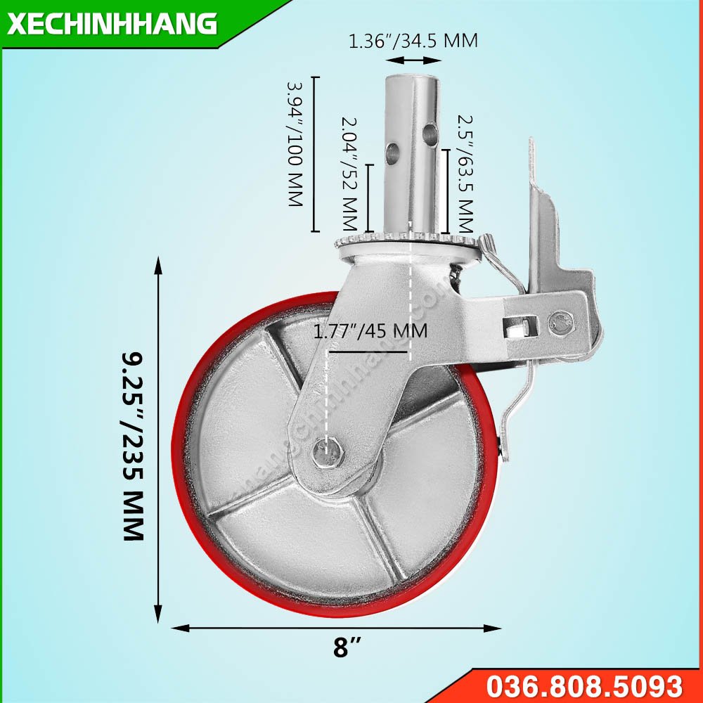 Bánh xe chịu tải 2 tấn loại nào tốt cho xe nâng pallet